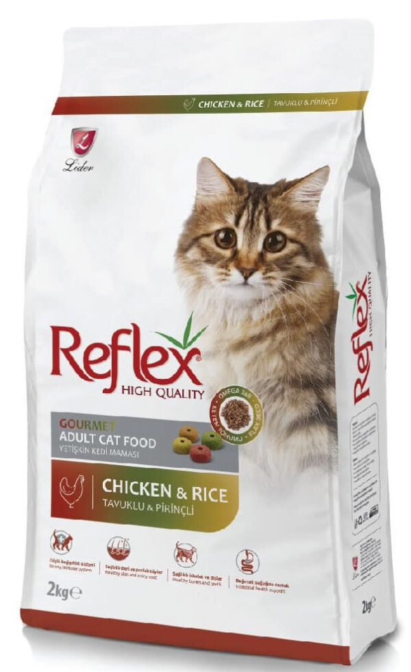 Reflex Multicolor Adult Cat Food With Chicken & Rice 2KG