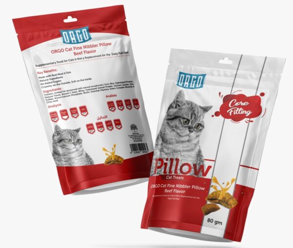 Orgo Pillow Treats For Cat (Beef)